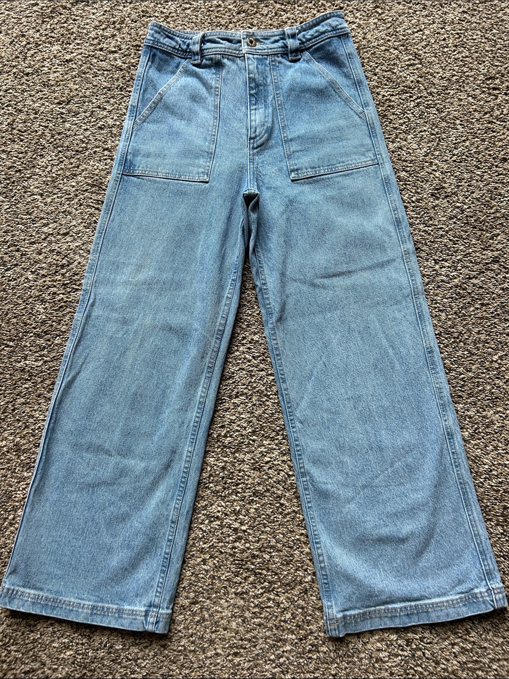 Roark HWY SS125 Pant High Rise, Wide leg, Cropped, Blue Jeans Women's Size 27